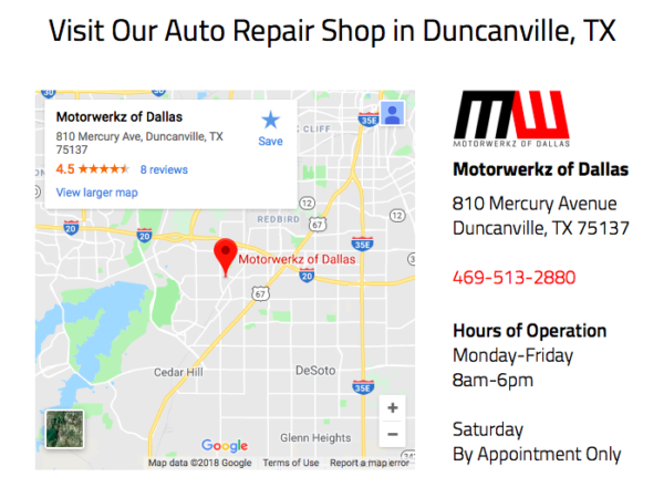 auto repair driving directions