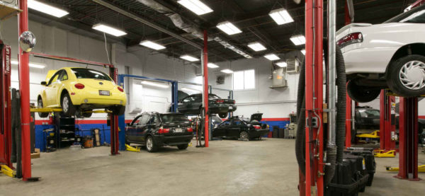 photo of an auto repair shop floor