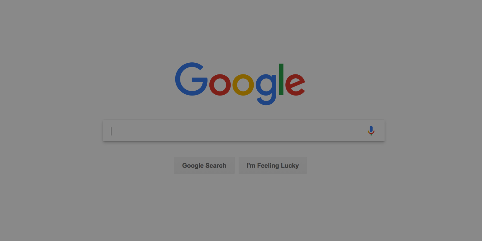 image of google search engine page