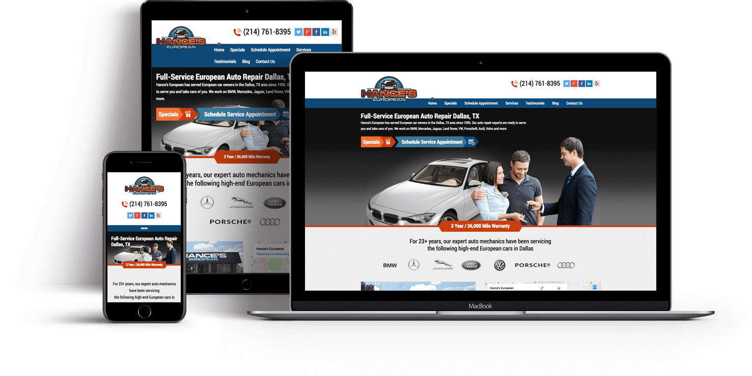 Designs for Auto Repair Website