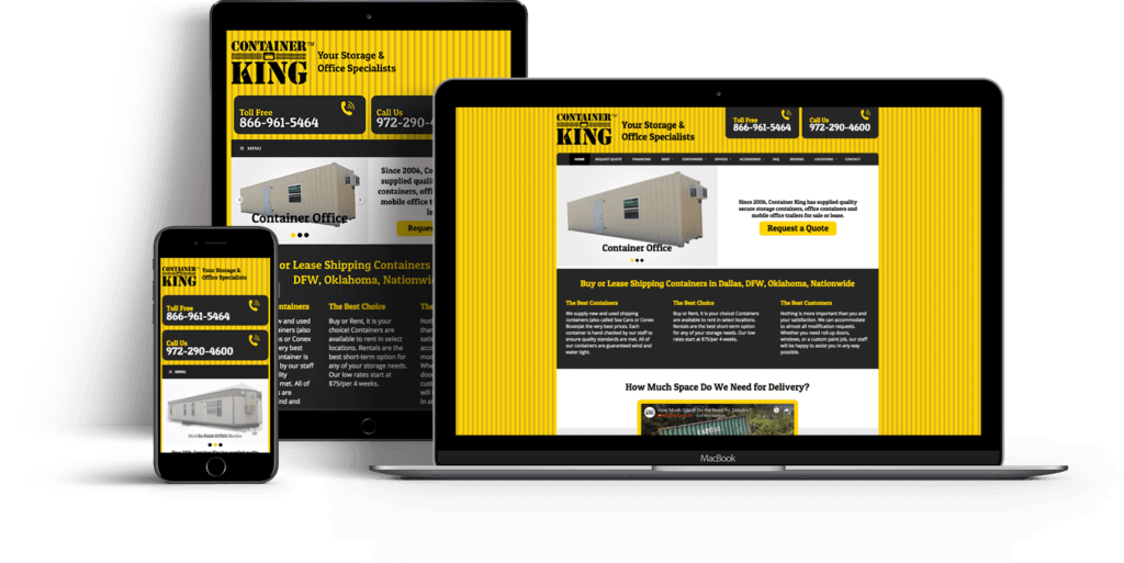 Image of Shipping Container Website Design