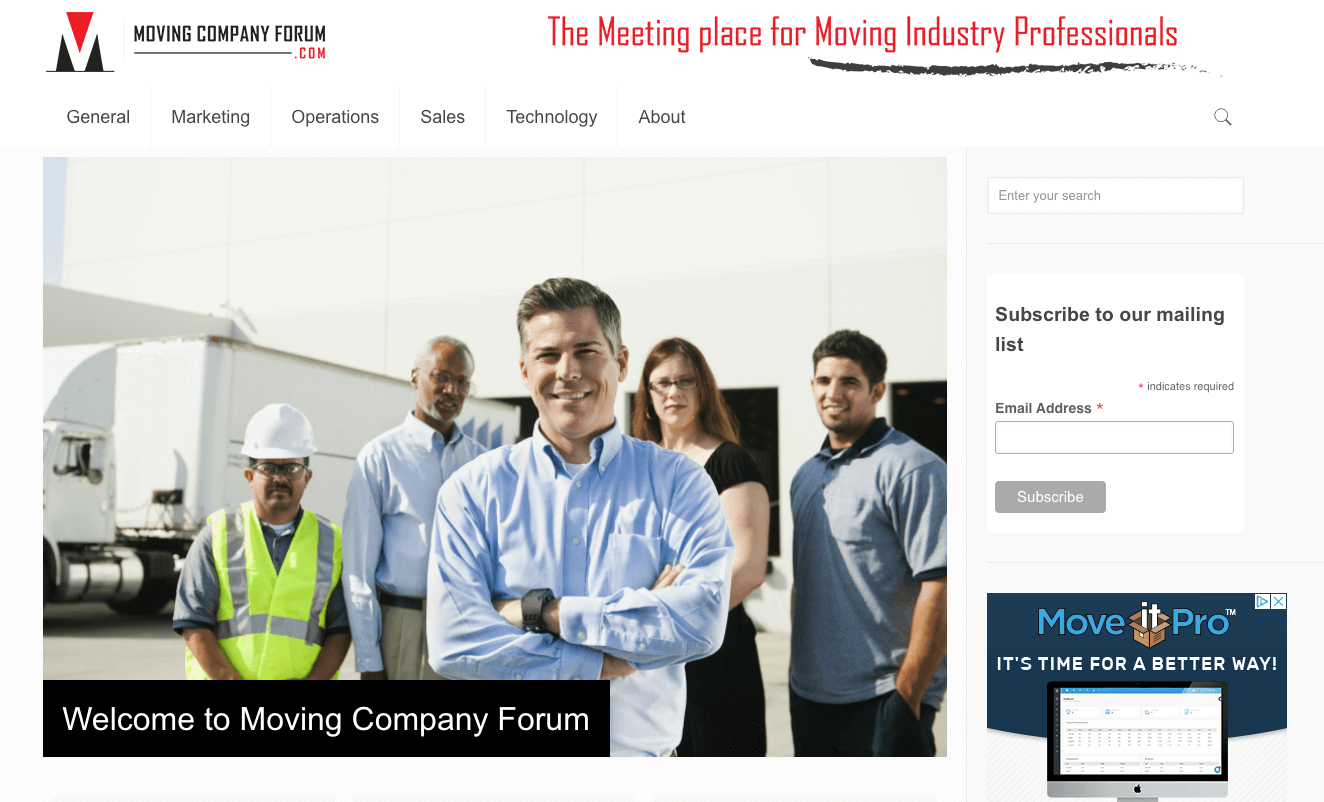 Moving Company Forum